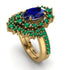 Glamorous Oval Sapphire Bridal Set - Emily No. 28