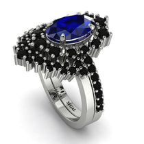 Glamorous Oval Sapphire Bridal Set - Emily No. 45 image 1