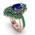 Glamorous Oval Sapphire Bridal Set - Emily No. 29
