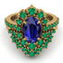 Glamorous Oval Sapphire Bridal Set - Emily No. 28