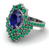 Glamorous Oval Sapphire Bridal Set - Emily No. 30
