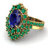 Glamorous Oval Sapphire Bridal Set - Emily No. 28