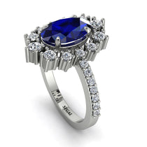 Glamorous Oval Sapphire Ring - Emily No. 15 image 1