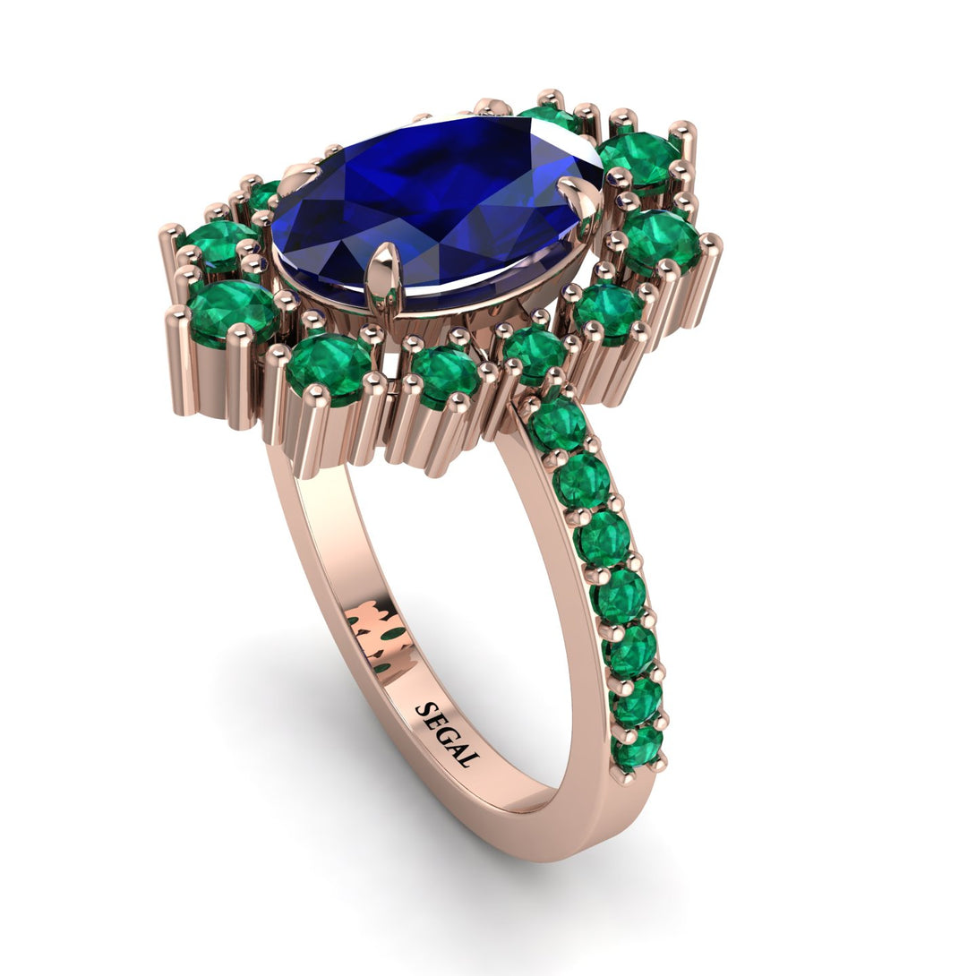 Glamorous Oval Sapphire Ring - Emily No. 29