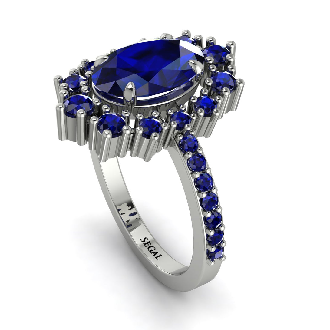 Glamorous Oval Sapphire Ring - Emily No. 75
