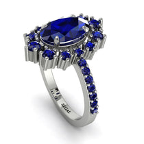 Glamorous Oval Sapphire Ring - Emily No. 75 image 1