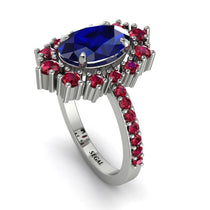 Glamorous Oval Sapphire Ring - Emily No. 60 image 1