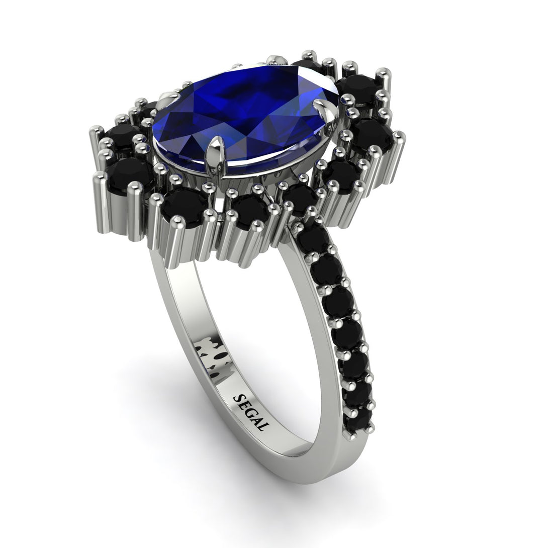 Glamorous Oval Sapphire Ring - Emily No. 45