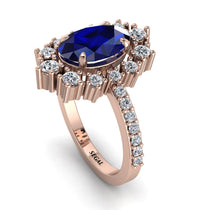 Glamorous Oval Sapphire Ring - Emily No. 14 image 1