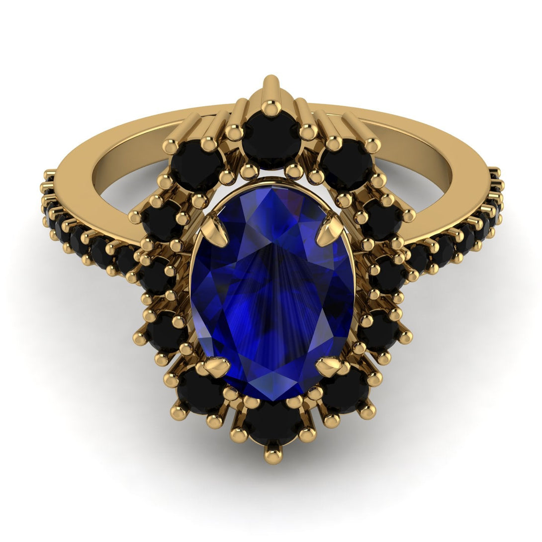 Glamorous Oval Sapphire Ring - Emily No. 43