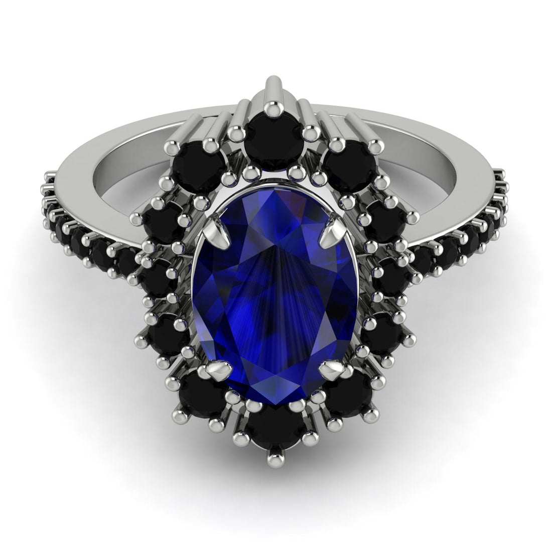 Glamorous Oval Sapphire Ring - Emily No. 45