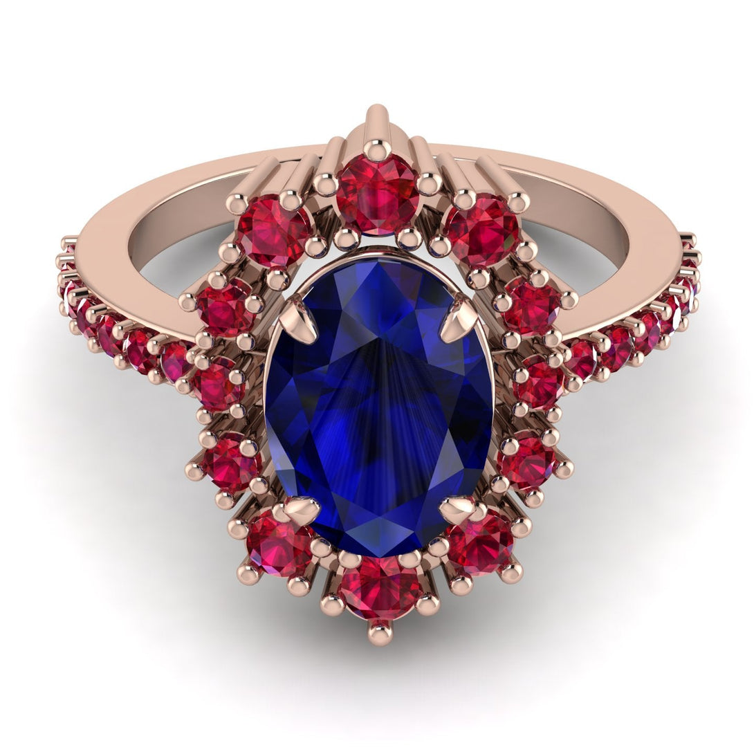 Glamorous Oval Sapphire Ring - Emily No. 59