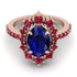Glamorous Oval Sapphire Ring - Emily No. 59