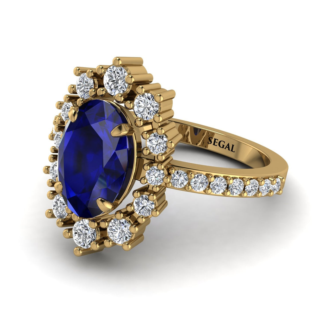 Glamorous Oval Sapphire Ring - Emily No. 13