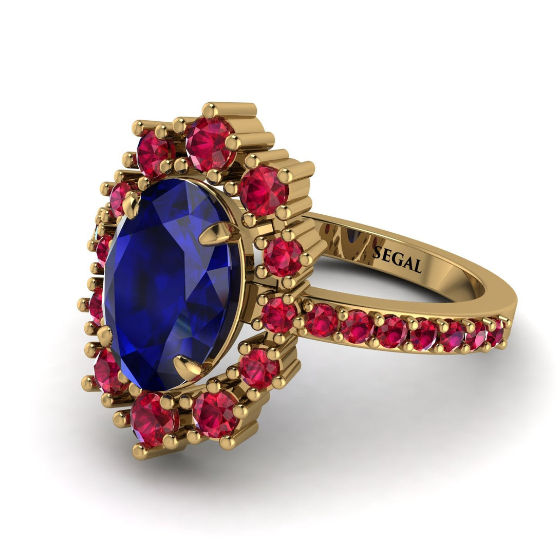 Glamorous Oval Sapphire Ring - Emily No. 58