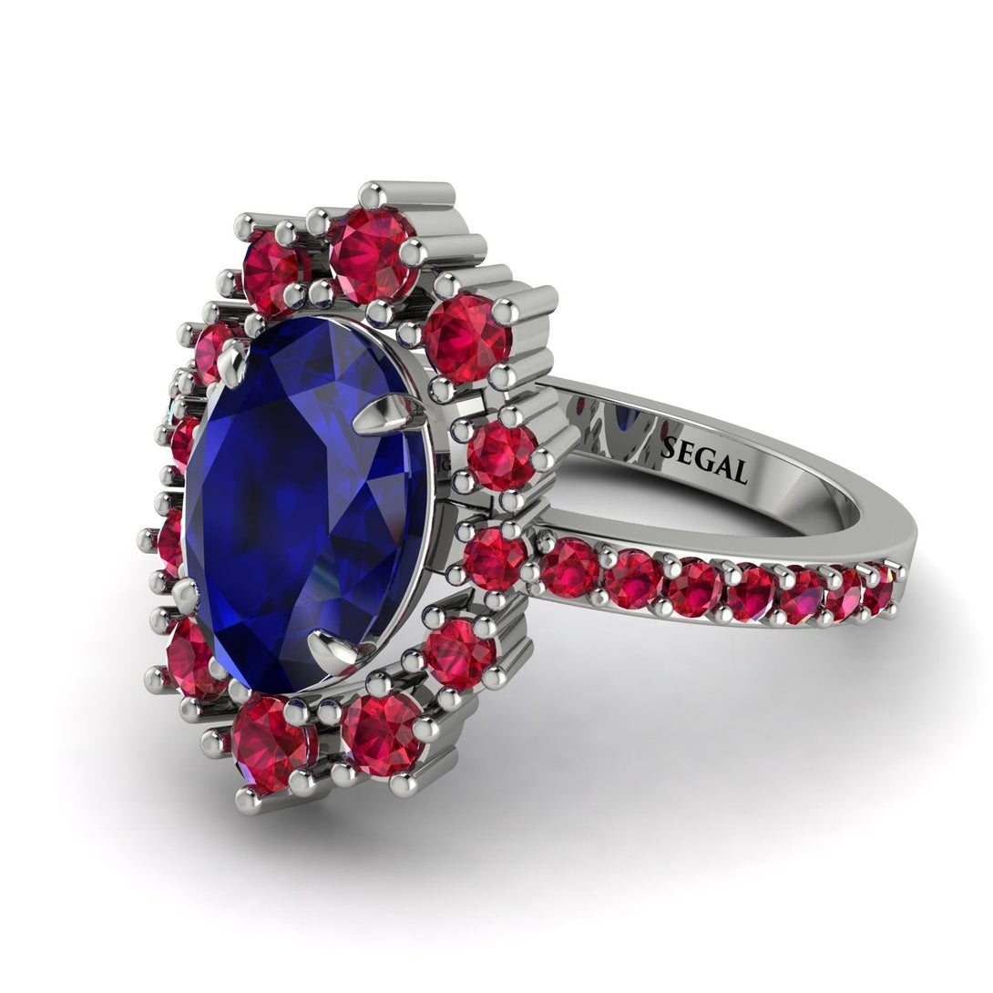 Glamorous Oval Sapphire Ring - Emily No. 60