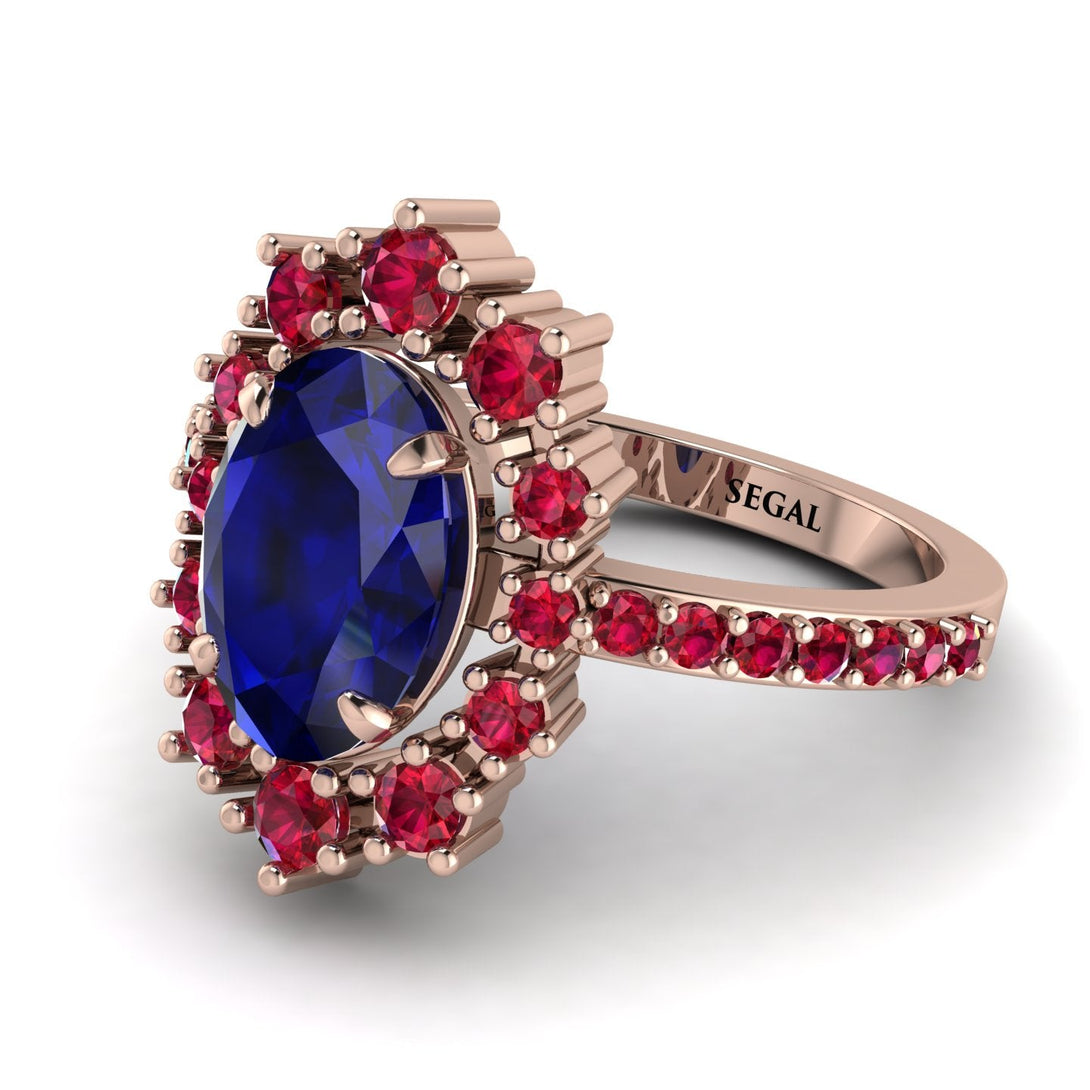 Glamorous Oval Sapphire Ring - Emily No. 59