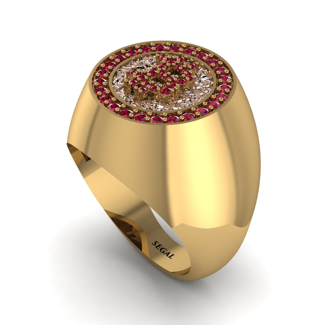 Glamorous Ruby Bitcoin Ring - Dominic No. 31