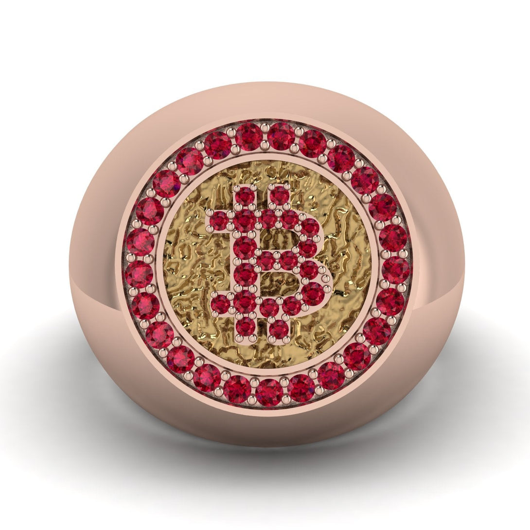 Glamorous Ruby Bitcoin Ring - Dominic No. 29