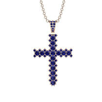 Glamorous Sapphire Cross Pendant - Raymond No. 14 image 1