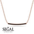 Gold Black Diamond Necklace Bar - Lilyana No. 8