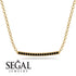 Gold Black Diamond Necklace Bar - Lilyana No. 7 image 4