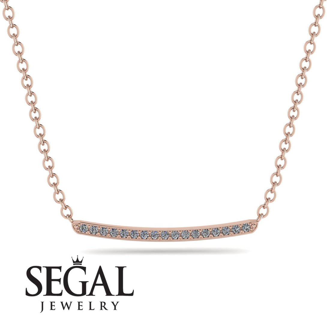 Gold Diamond Necklace Bar - Lilyana No. 2