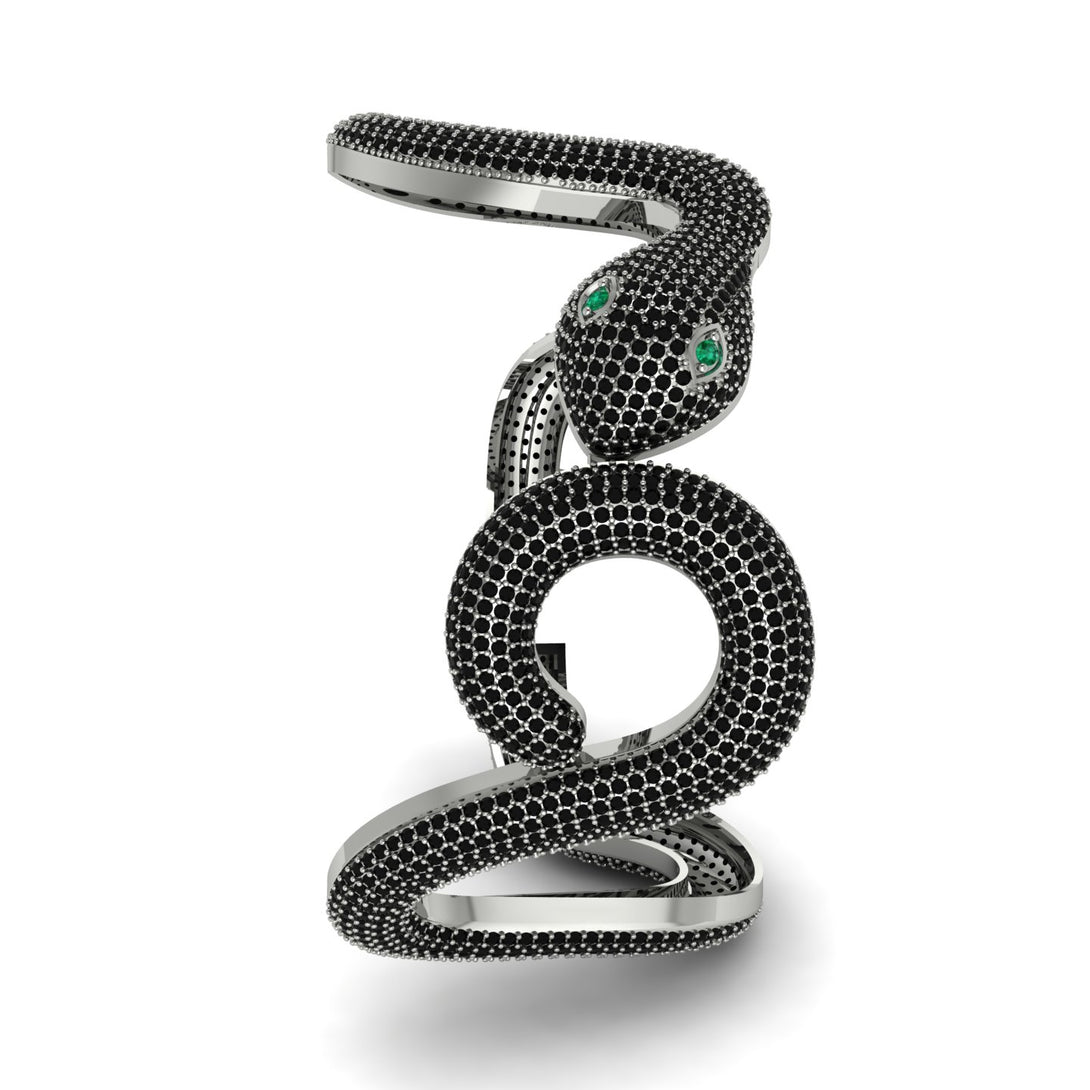Gorgeous Black Diamond Snake Bracelet - Ronald No. 15