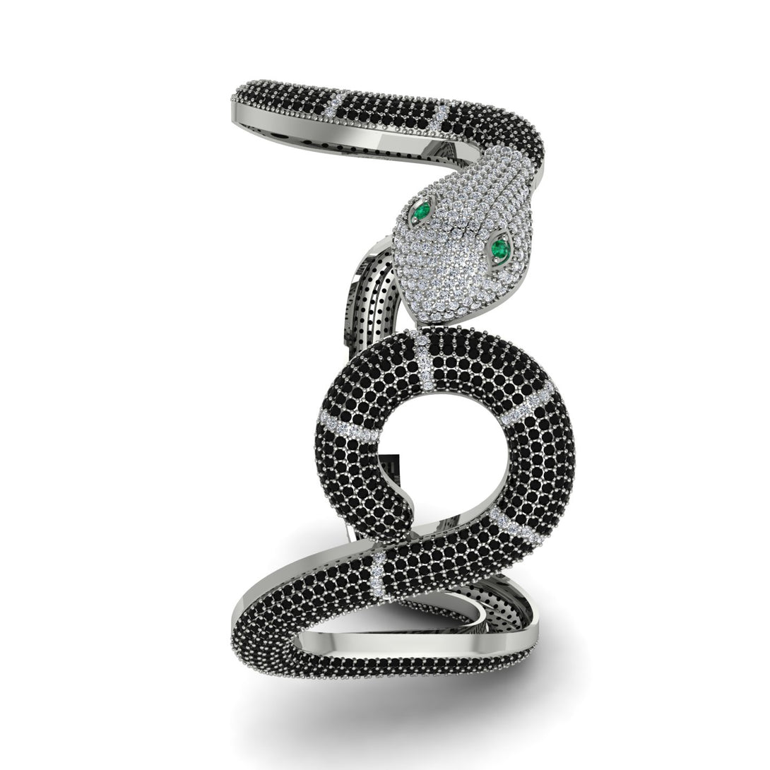 Gorgeous Black Diamond Snake Bracelet - Ronald No. 12