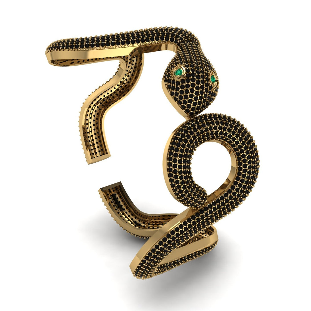 Gorgeous Black Diamond Snake Bracelet - Ronald No. 13