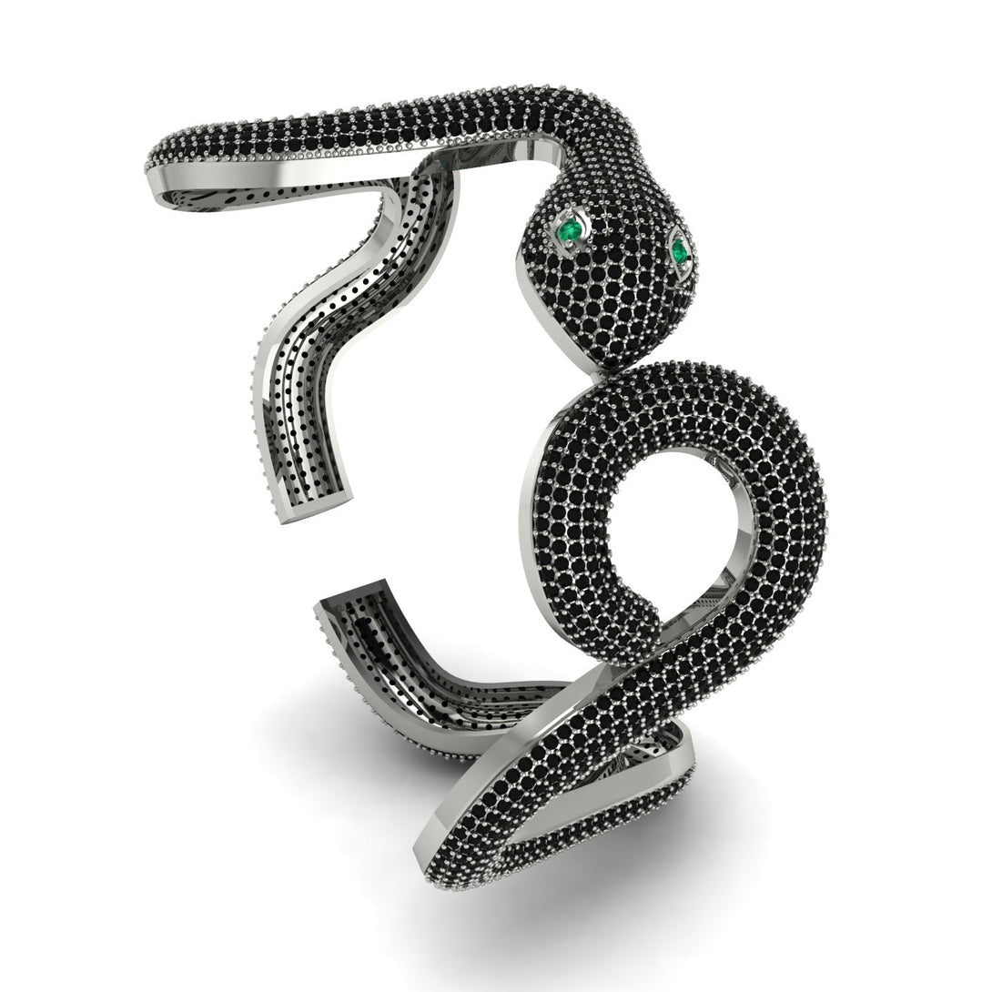 Gorgeous Black Diamond Snake Bracelet - Ronald No. 15