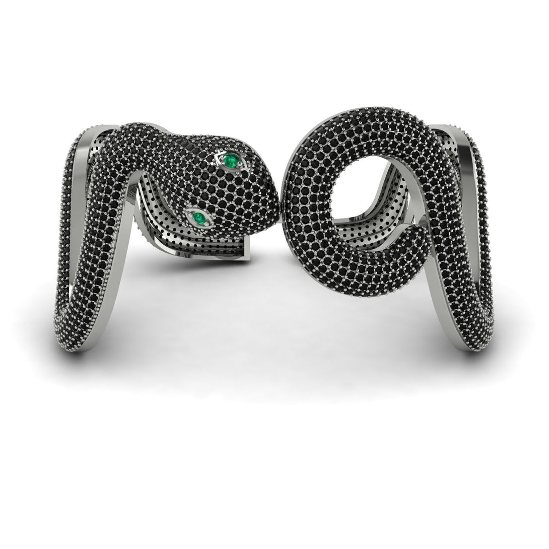 Gorgeous Black Diamond Snake Bracelet - Ronald No. 15