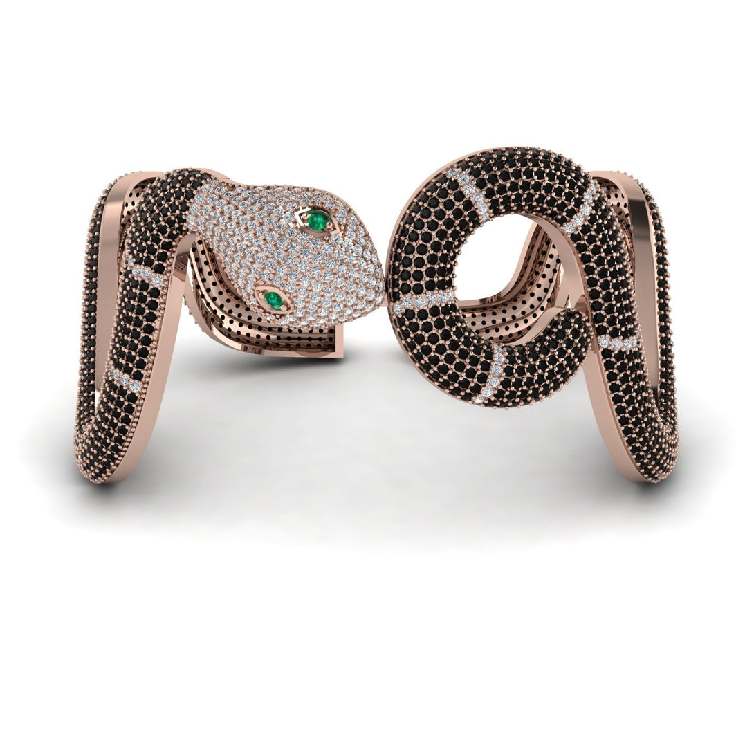Gorgeous Black Diamond Snake Bracelet - Ronald No. 11