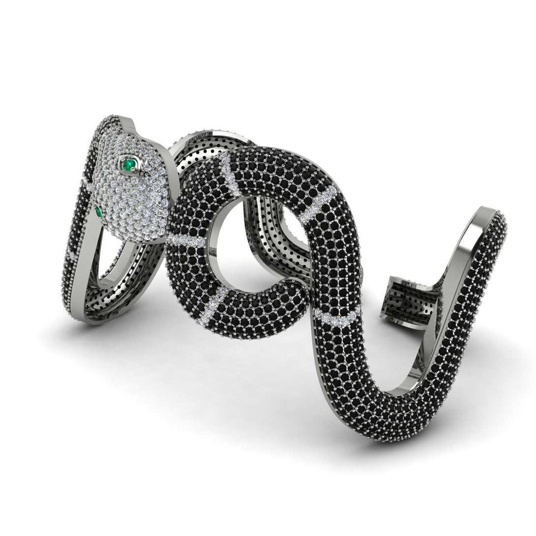 Gorgeous Black Diamond Snake Bracelet - Ronald No. 12