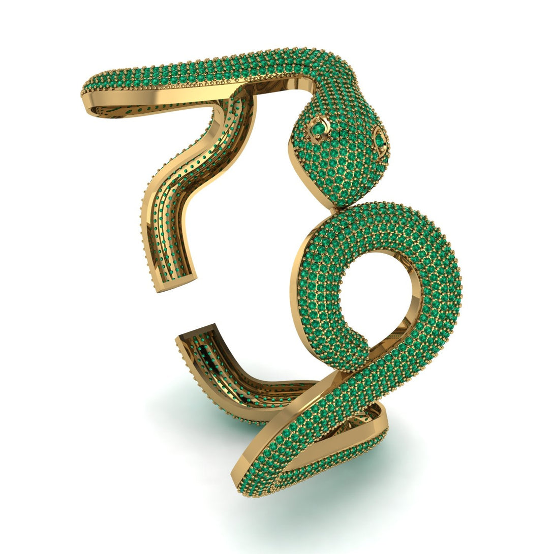Gorgeous Emerald Snake Bracelet - Ronald No. 7