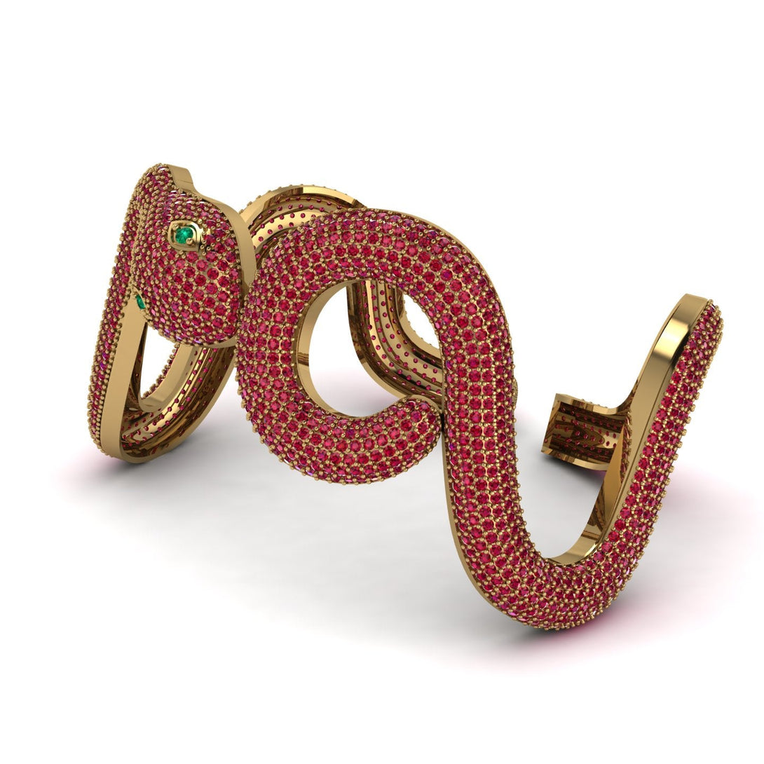 Gorgeous Ruby Snake Bracelet - Ronald No. 16