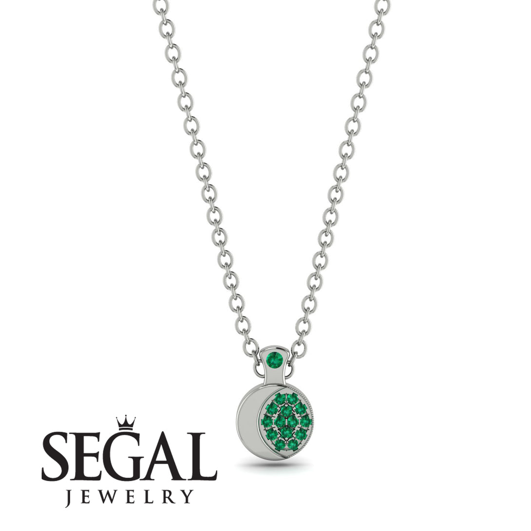 Half Moon Emerald Necklace - Mariana No. 6