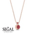 Half Moon Ruby Necklace - Mariana No. 11