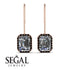 Halo Emerald Cut Diamond Earrings - Izabella No. 32 image 15