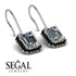 Halo Emerald Cut Diamond Earrings - Izabella No. 33