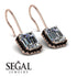 Halo Emerald Cut Diamond Earrings - Izabella No. 32 image 2