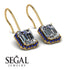 Halo Emerald Cut Diamond Earrings - Izabella No. 61
