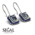 Halo Emerald Cut Diamond Earrings - Izabella No. 63