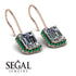 Halo Emerald Cut Diamond Earrings - Izabella No. 17 image 3
