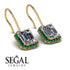 Halo Emerald Cut Diamond Earrings - Izabella No. 16 image 3
