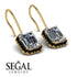Halo Emerald Cut Diamond Earrings - Izabella No. 31 image 3