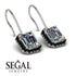 Halo Emerald Cut Diamond Earrings - Izabella No. 33