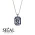 Halo Emerald Cut Diamond Necklace - Izabella No. 63 image 8