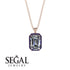 Halo Emerald Cut Diamond Necklace - Izabella No. 62 image 8