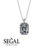 Halo Emerald Cut Diamond Necklace - Izabella No. 3 image 8